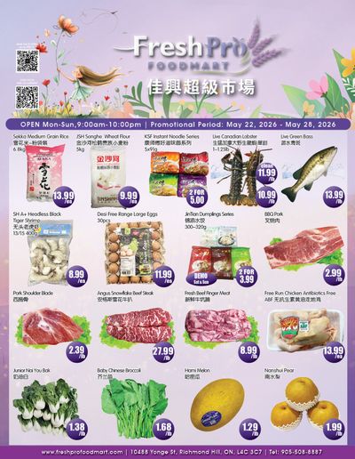 FreshPro Foodmart (Richmond Hill) Flyer May 22 to 28