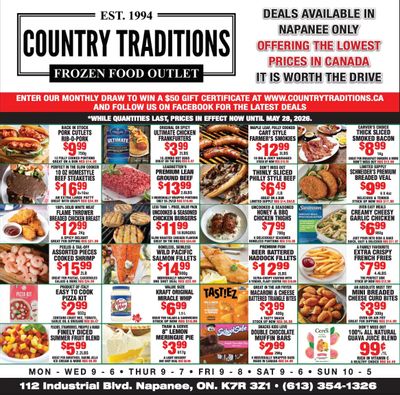Country Traditions Flyer May 21 to 28