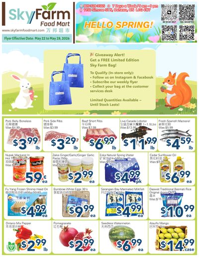 SkyFarm Food Mart Flyer May 22 to 28