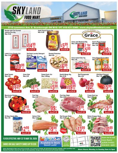 Skyland Food Mart Flyer May 22 to 28
