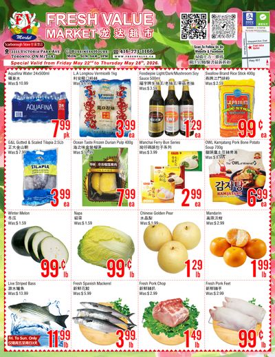 Fresh Value (Scarborough) Flyer May 22 to 28