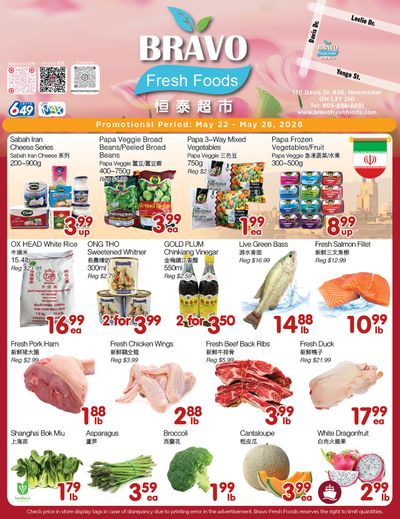 Bravo Fresh Foods Flyer May 22 to 28