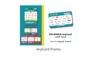 Walmart Canada AnyCard Promo: Get A $10 Bonus AnyCard eGift Card When You Buy a $50 AnyCard Gift Card May 28th – June 17th