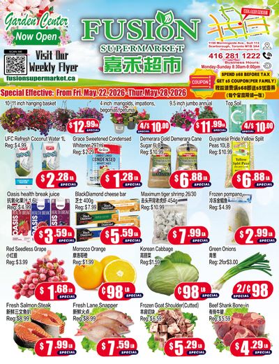 Fusion Supermarket (Scarborough) Flyer May 22 to 28