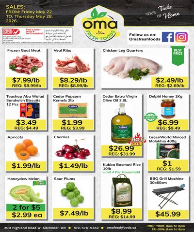 Oma Fresh Foods Flyer May 22 to 28