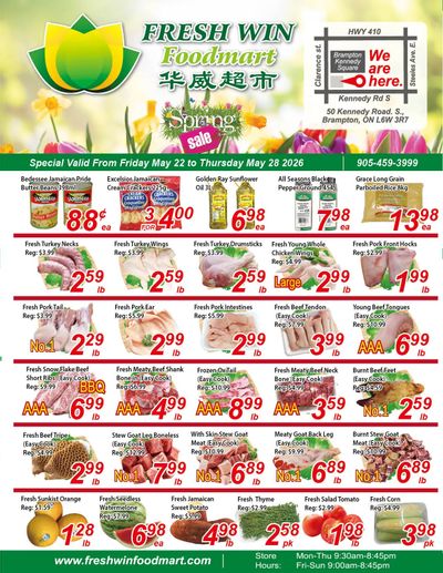 Fresh Win Foodmart Flyer May 22 to 28