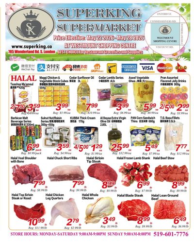 Superking Supermarket (London) Flyer May 22 to 28