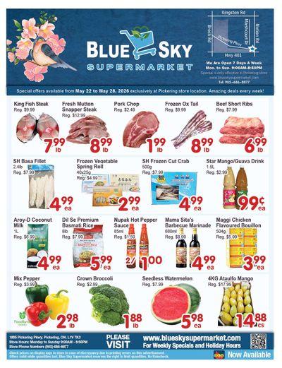 Blue Sky Supermarket (Pickering) Flyer May 22 to 28