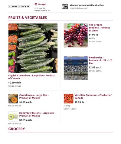 Mike Dean Local Grocer Flyer May 21 to 28