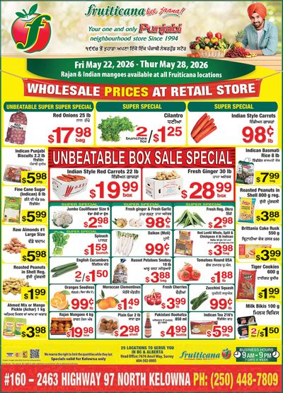 Fruiticana (Kelowna) Flyer May 22 to 28