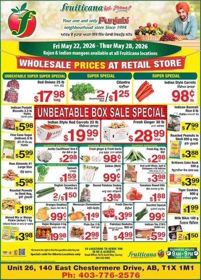 Fruiticana (Chestermere) Flyer May 22 to 28
