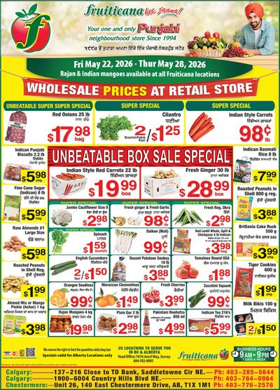 Fruiticana (Calgary) Flyer May 22 to 28