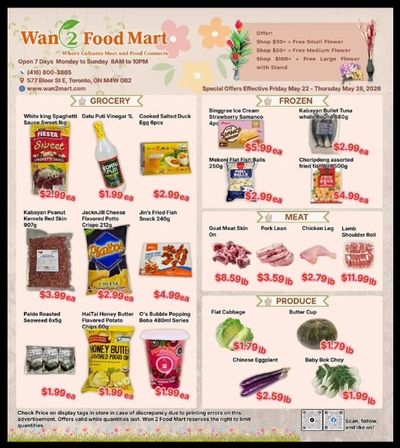 Wan 2 Food Mart Flyer May 22 to 28