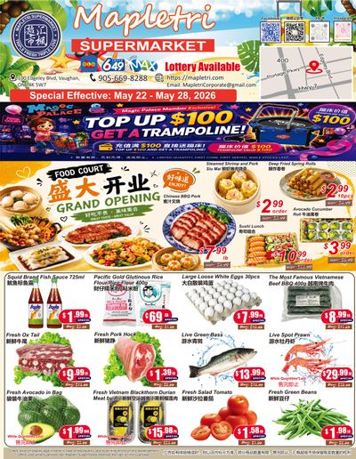 Mapletri Supermarket Flyer May 22 to 28