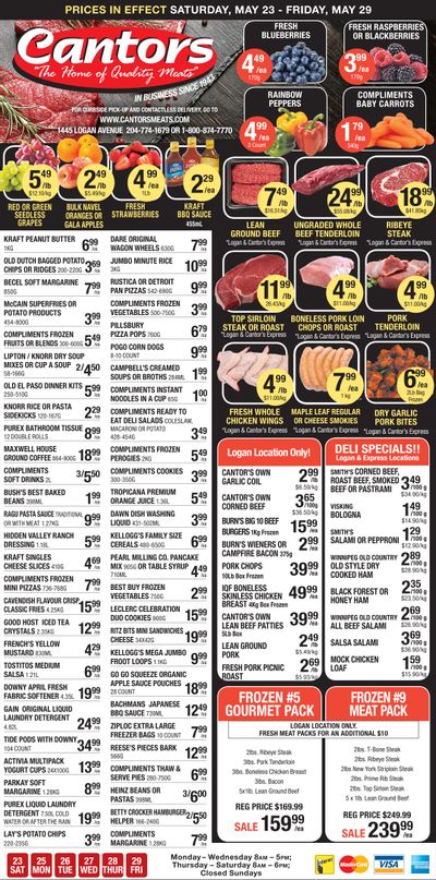 Cantor's Meats Flyer May 23 to 29