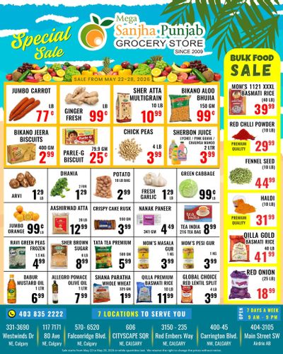 Sanjha Punjab Grocery Store Flyer May 22 to 28