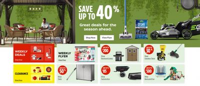 Canadian Tire: up to 40% off Select Items + Weekly Flyer Deals