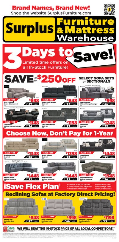 Surplus Furniture & Mattress Warehouse (S. ON) Flyer May 25 to 31