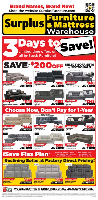 Surplus Furniture & Mattress Warehouse (Saskatoon) Flyer May 25 to 31
