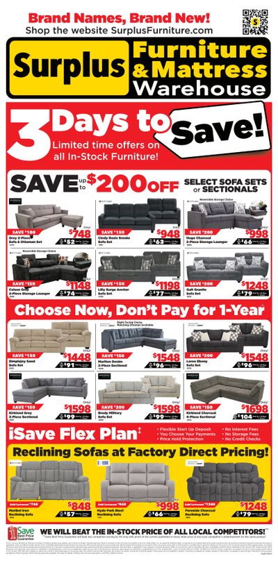 Surplus Furniture & Mattress Warehouse (Regina, Prince Albert) Flyer May 25 to 31