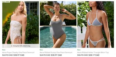 American Eagle & Aerie Canada: 40% off Swim + up to an Extra 35% off with Promo Code + More