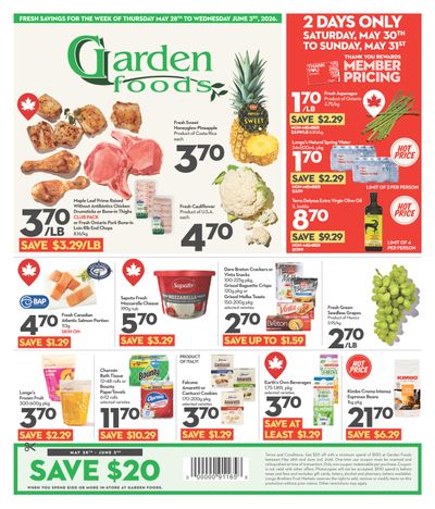 Garden Foods Flyer May 28 to June 3