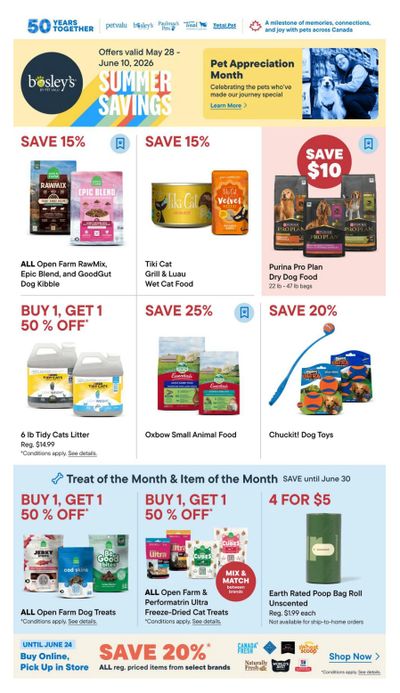 Bosley's by PetValu Flyer May 28 to June 10