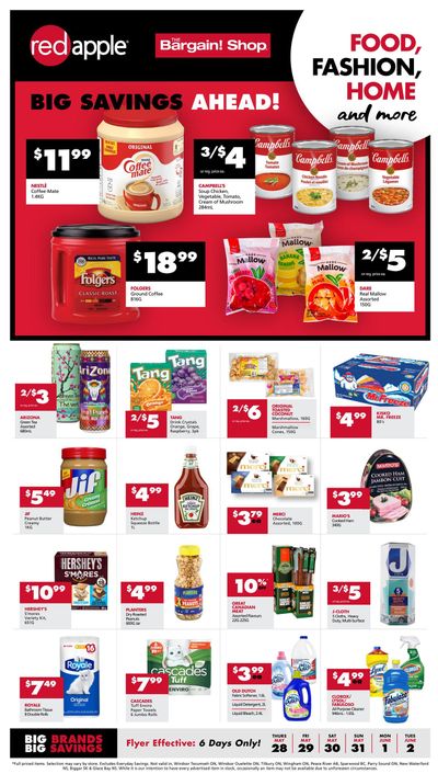The Bargain Shop & Red Apple Stores Flyer May 28 to June 2