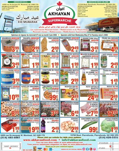 Akhavan Supermarche Flyer May 27 to June 2