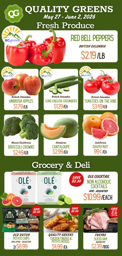 Quality Greens Flyer May 27 to June 2