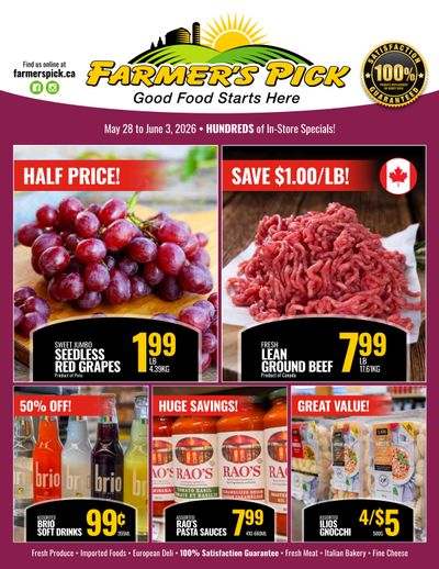 Farmer's Pick Flyer May 28 to June 3