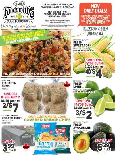 Foodsmiths Flyer May 28 to June 4
