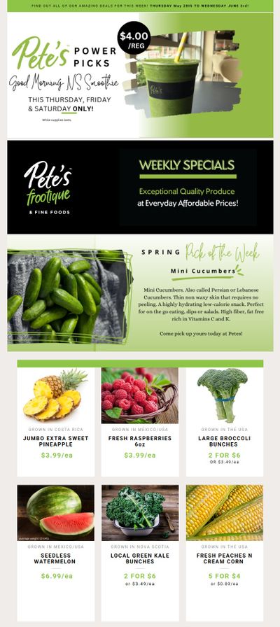 Pete's Fine Foods Flyer May 28 to June 3