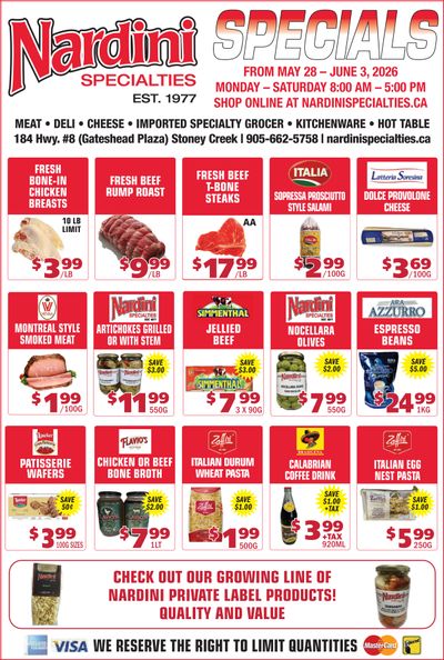 Nardini Specialties Flyer May 28 to June 3