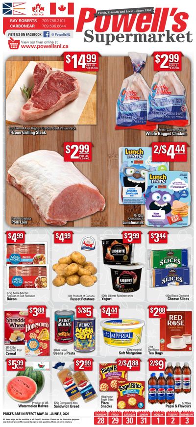 Powell's Supermarket Flyer May 28 to June 3