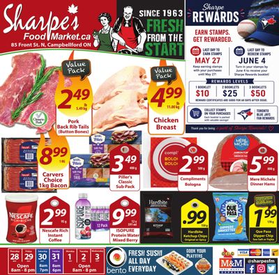 Sharpe's Food Market Flyer May 28 to June 3