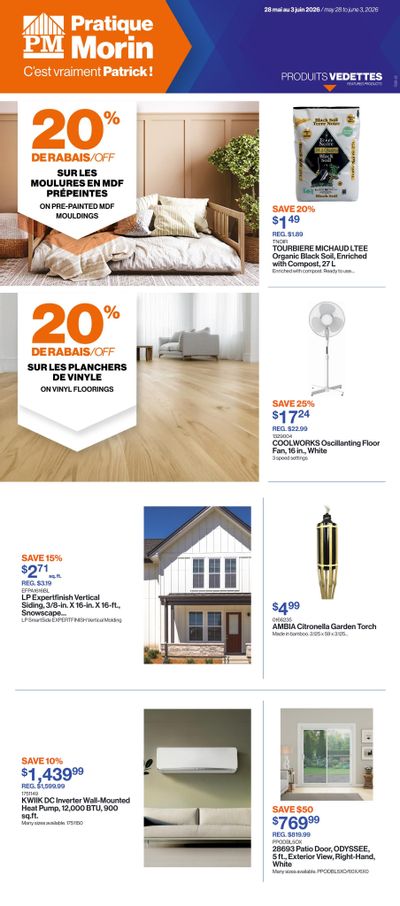 Patrick Morin Flyer May 28 to June 3