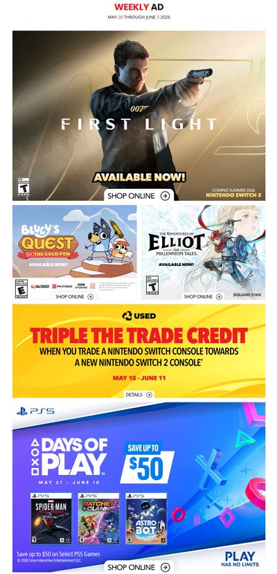 EB Games Flyer May 28 to June 3