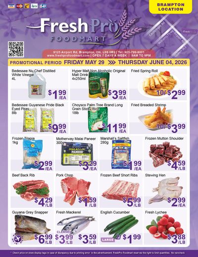 FreshPro Foodmart (Brampton) Flyer May 29 to June 4