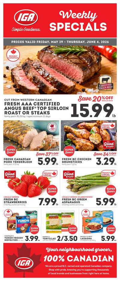 IGA Stores of BC Flyer May 29 to June 4
