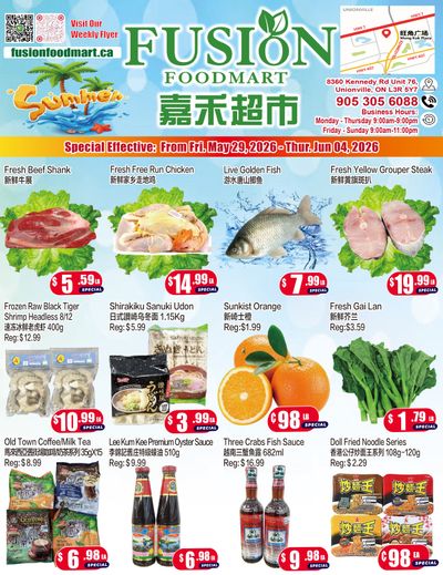 Fusion Supermarket (Unionville)  Flyer May 29 to June 4