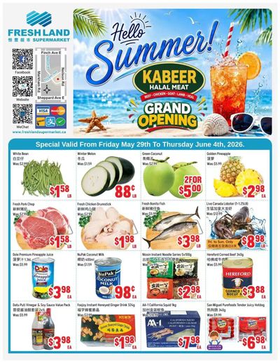 FreshLand Supermarket Flyer May 29 to June 4