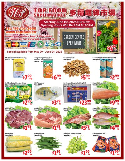 Top Food Supermarket Flyer May 29 to June 4