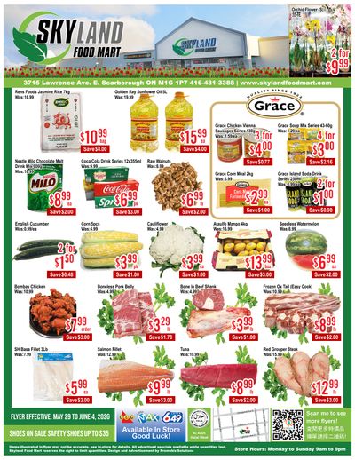 Skyland Food Mart Flyer May 29 to June 4