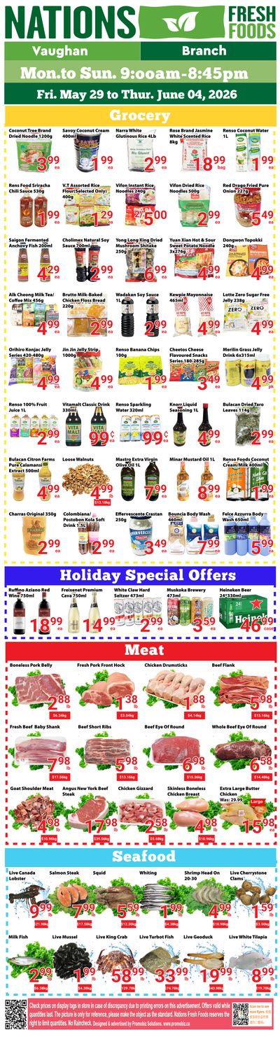 Nations Fresh Foods (Vaughan) Flyer May 29 to June 4
