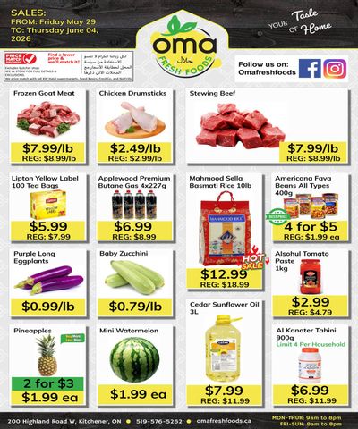 Oma Fresh Foods Flyer May 29 to June 4