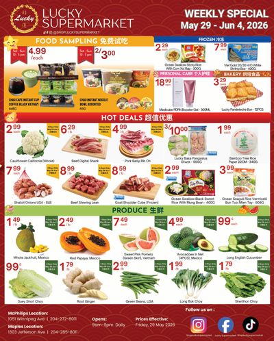 Lucky Supermarket (Winnipeg) Flyer May 29 to June 4