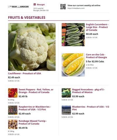 Mike Dean Local Grocer Flyer May 28 to June 4
