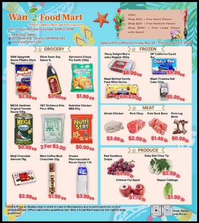 Wan 2 Food Mart Flyer May 29 to June 4