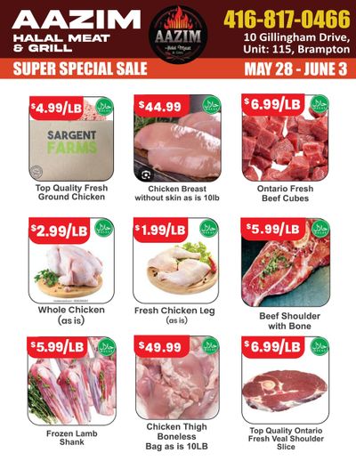 Aazim Halal Meat & Grill Flyer May 28 to June 3